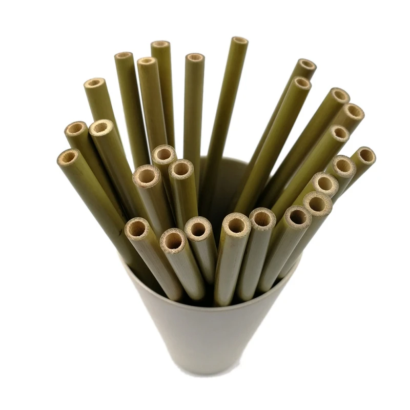 

Garden supplies for home pets 12PCS Natural Bamboo Straws Environmentally Friendly Household Straws Drinking Utensils