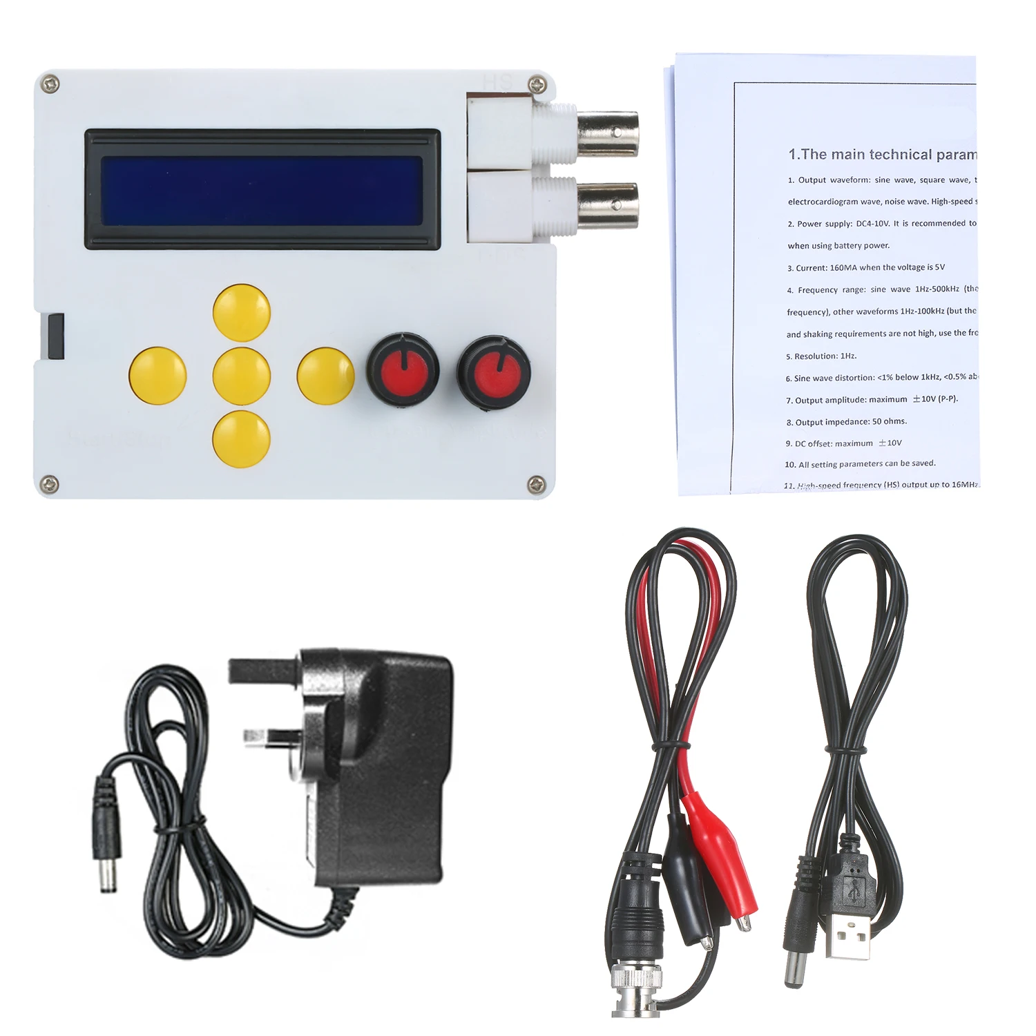 1HZ 500 кГц YM 100 DDS генератор сигналов синусоидальный сигнал прямоугольной