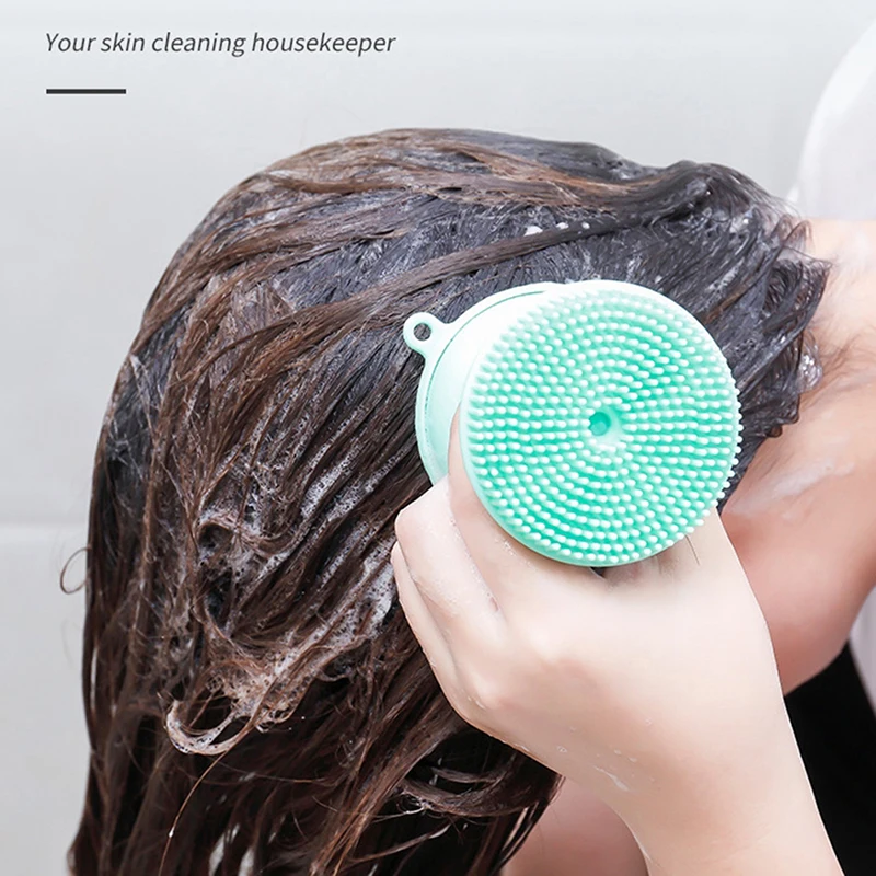 

Silicone Double Head Body Scalp Massage Brush Shampoo Brush Hair Washing Comb