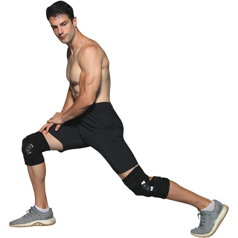 

Adjustable Hinged Knee Brace Support Stabilizer Patella Compression Sleeve Wrap Knee Brace Fastener Support