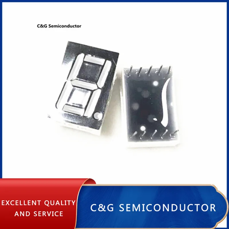 Светодиодный дисплей 10 шт. 1 цифра 0 56 дюйма зеленый 7 сегментов общий анод DIP-10 |