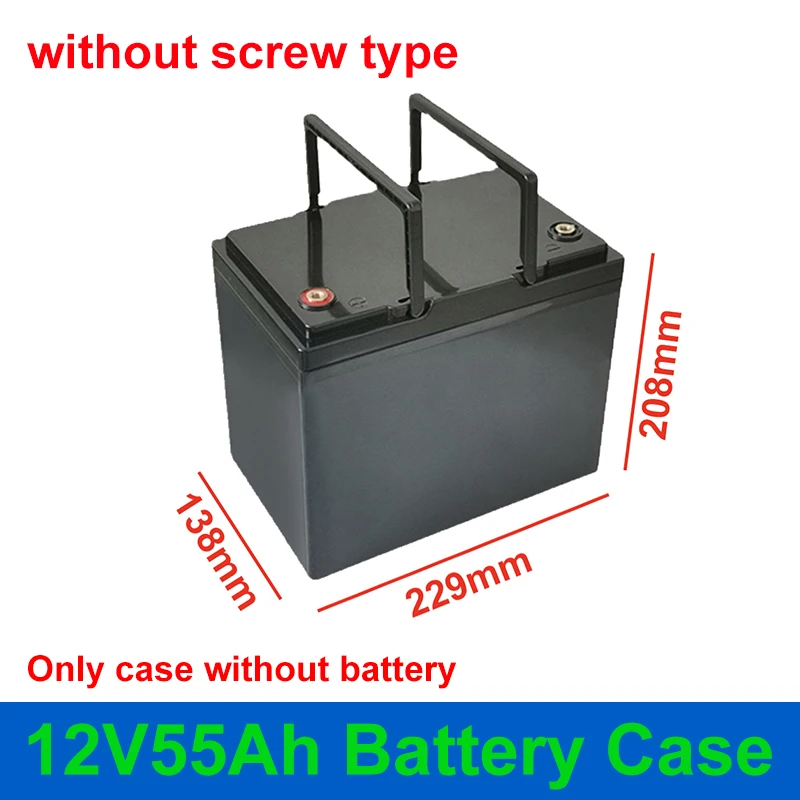 12V 55Ah Battery Case Replace Lead Acid Empty Box 12V55Ah 12.8V 50Ah 55Ah 24V LiFePO4 18650 DIY for Solar System Energy Storage