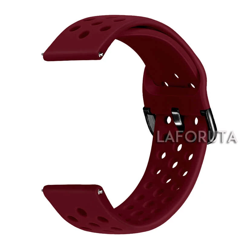 Red wine Galaxy Watch Active Band 20 мм силиконовый ремешок для Xiaomi Huami Amazfit GTS samsung Watch 42 мм gear S2 спортивный браслет аксессуары - Цвет ремешка: Red wine