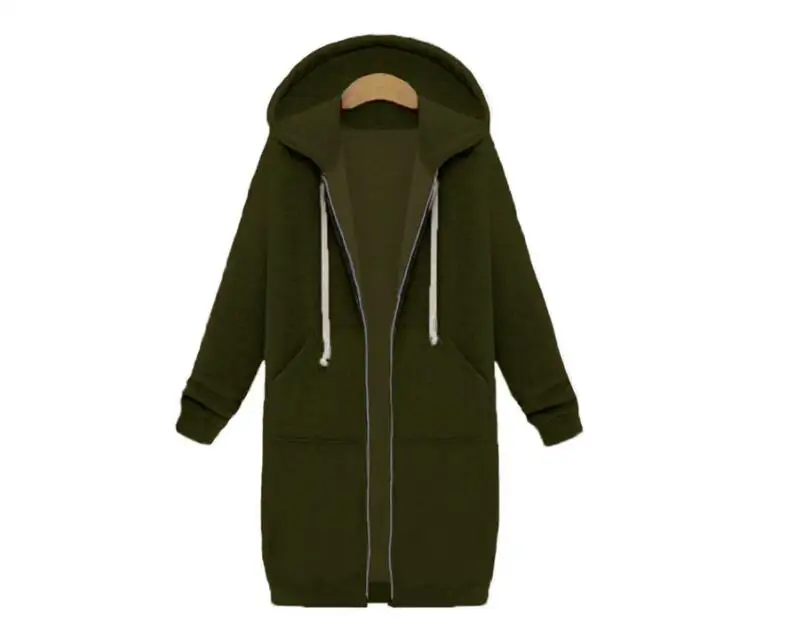 Женская зимняя теплая флисовая парка с капюшоном пальто длинная куртка верхняя