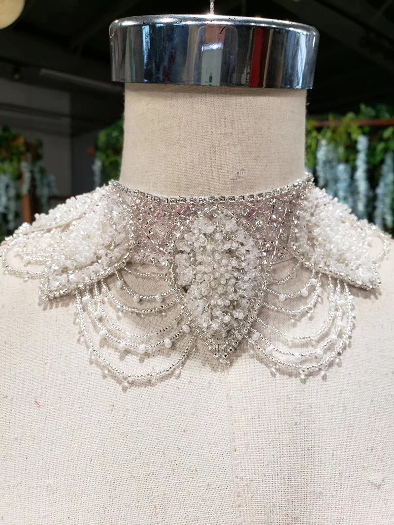 HTL988 vestido de noiva, свадебные платья принцессы, блестящее свадебное платье с открытыми плечами, воротником из бисера, цепочкой, королевским шлейфом, trajes de novia