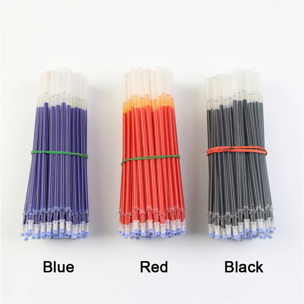 

20Pcs/Lot Neutral Ink Gel Pen Refill Neutral Pen Good Quality Refill Black Blue Red 0.5mm 0.38mm Bullet Refill Office and School