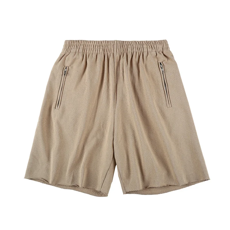 

Шорты Kanye West Season6 для мужчин и женщин, высококачественные короткие штаны на молнии, с карманами, Свободные повседневные однотонные шорты ове...