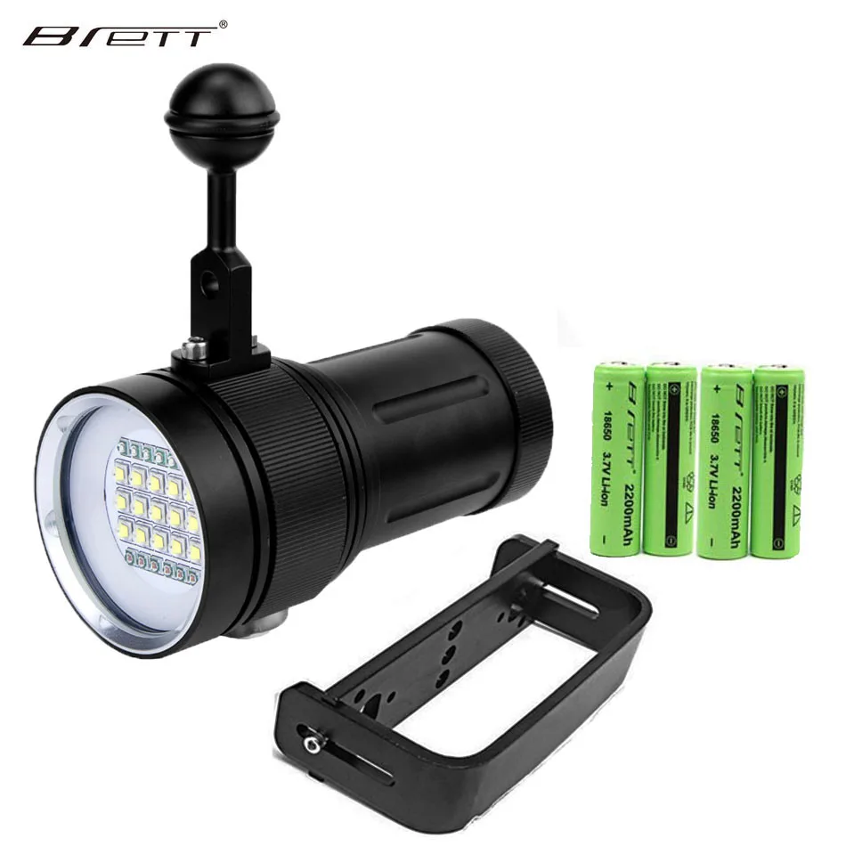 Светодиодный фонарик для дайвинга с 15 XM L2 лампа бисер супер яркий 20000 люмен