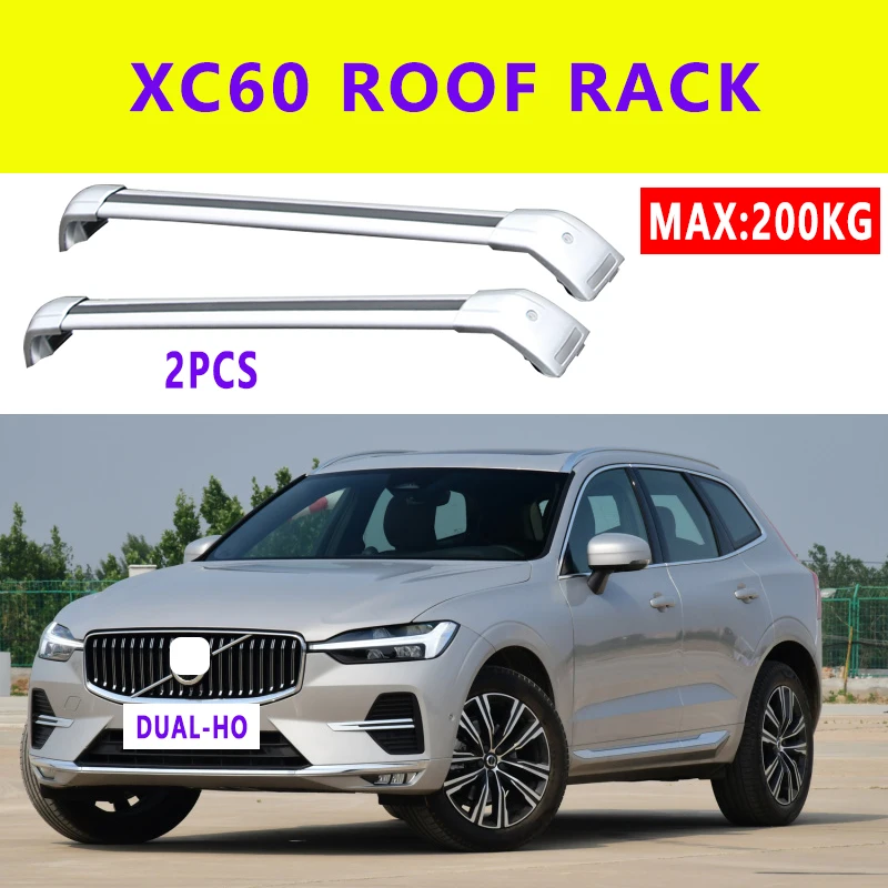 

2 шт., кровельные рейки для Volvo XC60 2008-2020 2021 2022 из алюминиевого сплава