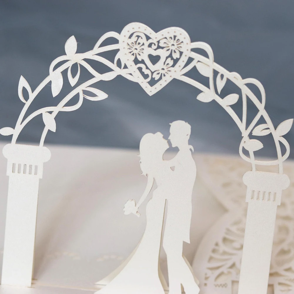 10 шт. свадебные пригласительные открытки с цветочным рисунком|Открытки и