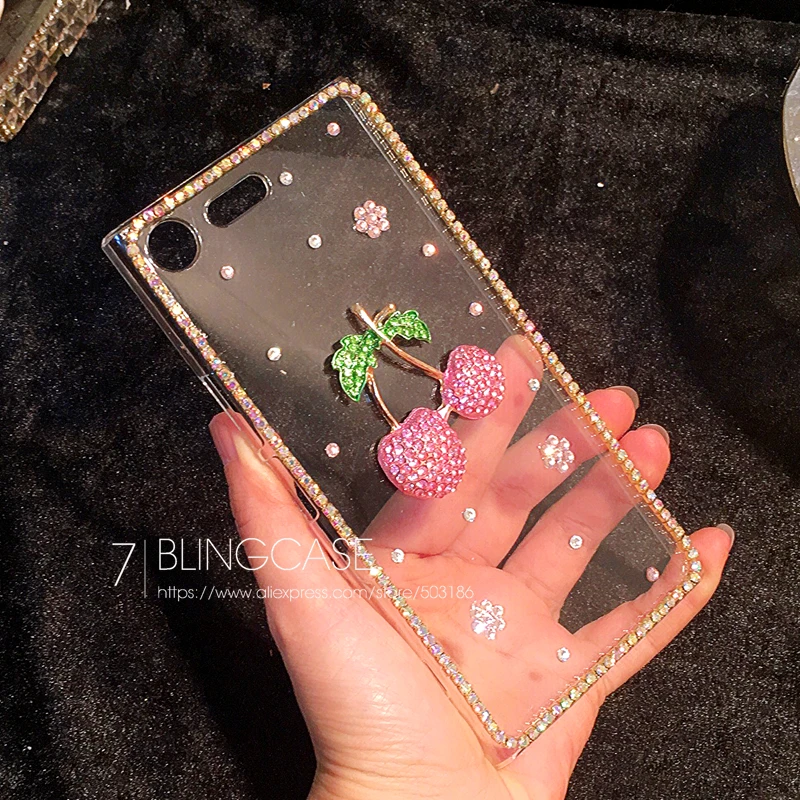 Чехол со стразами для LG G5 G6 G7 G8 G8S ThinQ Q7 Q6 Q8 V30 V40 V50 Q Stylo K40 Cherry Стразы чехол | Мобильные