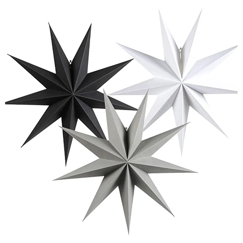 3 шт. светильник в виде оригами оттенки бумажные фонарики звезд для складывания