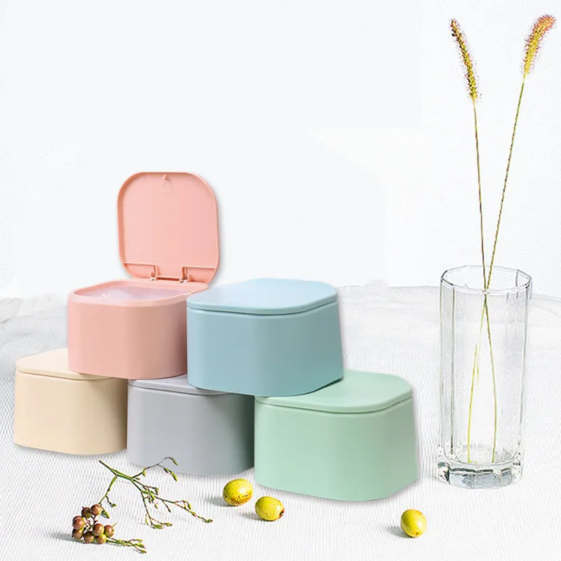 Мини двухслойная мусорная корзина для рабочего стола под давлением мусора