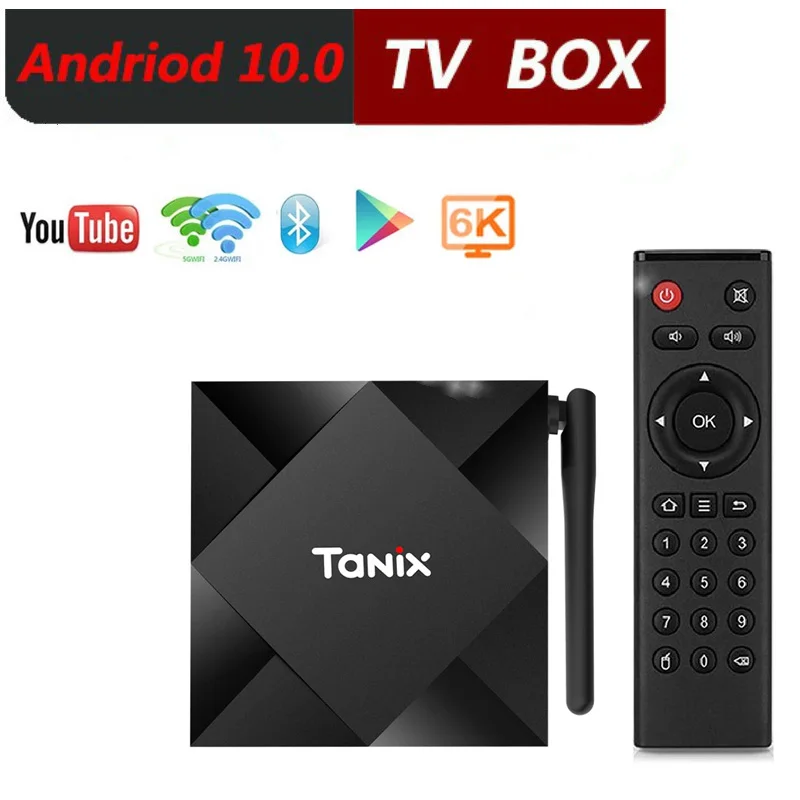 

ТВ-приставка Tanix TX6S H.265 6K медиаплеер TX6 для Android 10 Allwinner H616 Smart TV Box 4 ГБ 32 ГБ 64 Гб 4K медиаплеер