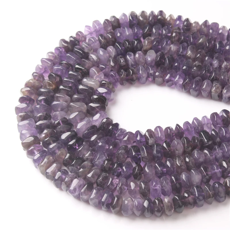 

Lingxiang natural crystal natural gem Amethyst round loose bead space bead jewelry making fashion jewelry DIY handmade B