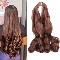20inch spiral curls loose wave synthetic braiding hair extension pre stretched crochet braids for black women 150gram