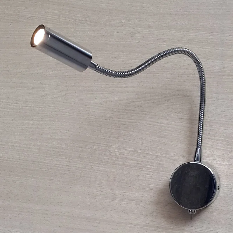 

Topoch Aluminium Wall Lights for Home Flexible Hose Edison LED 3W 200LM Comfortable Emitting Chrome Finish 12-24V 100-240V