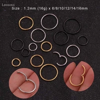 leosoxs 2pcs hot selling stainless steel multifunctional closed mouth ring nose ring body piercing jewelry