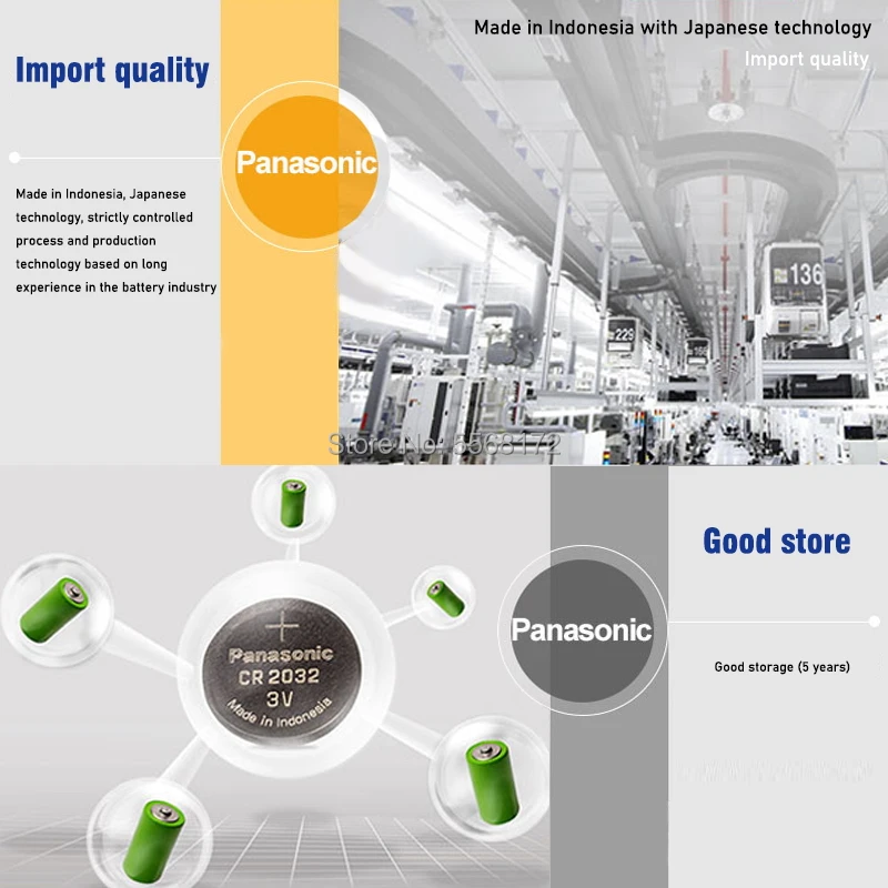 

10pcs Original PANASONIC cr2025 Button Cell Batteries For digital camera camcorder Watch Calculator Weight Scale 3V Lithium cell