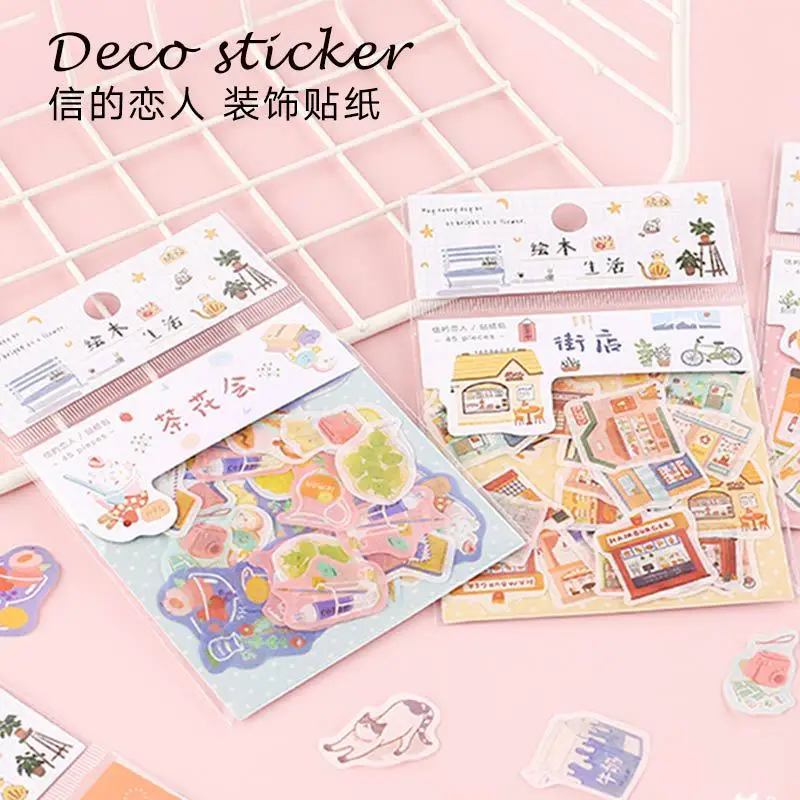 20 компл./лот Kawaii канцелярские наклейки с картинками жизни декоративные Мобильный