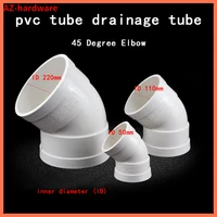 pvc white drain pipe 45 degree elbow inner diameter 50mm 200mm drain pipe fittings joint kitchen drain joint 1 pcs