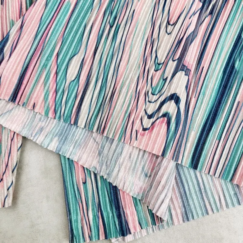 

Women Baggy Wide Leg Pants High Waist Pleated Trousers Tie Dye Bohemian Graphic Graphic Straight Leg Long Casual Daily Wear