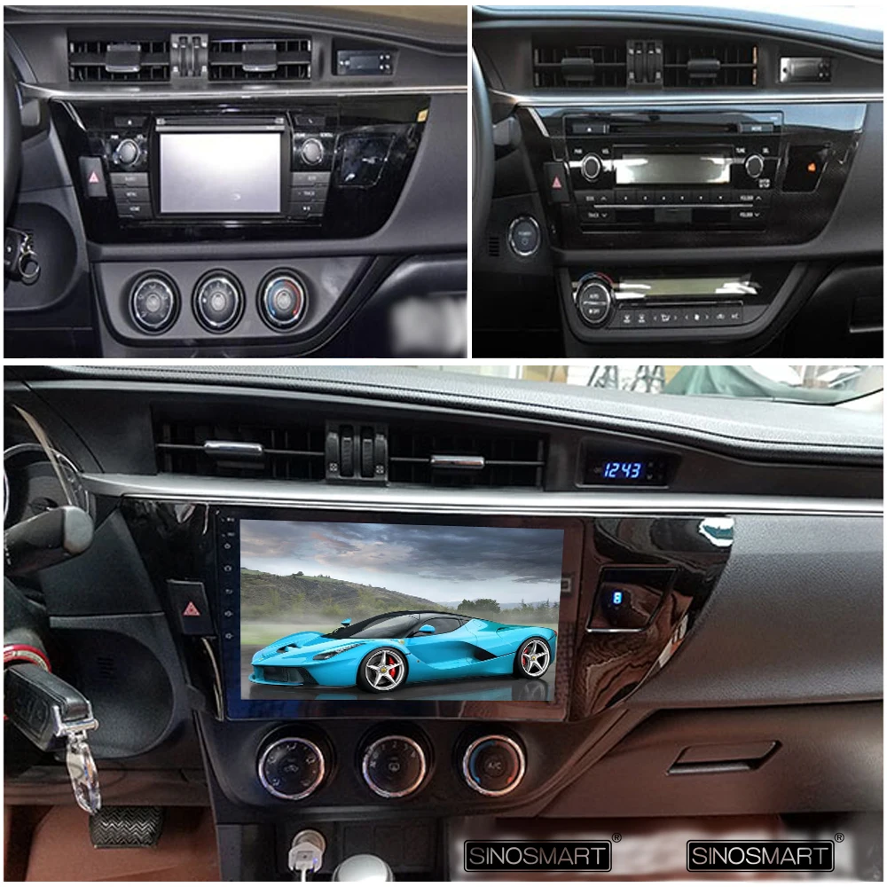 SINOSMART 2.5D ips Android 8,1 автомобильный Радио gps навигатор плеер для Toyota Corolla/Lewin 32EQ DSP, 4G ram опционально