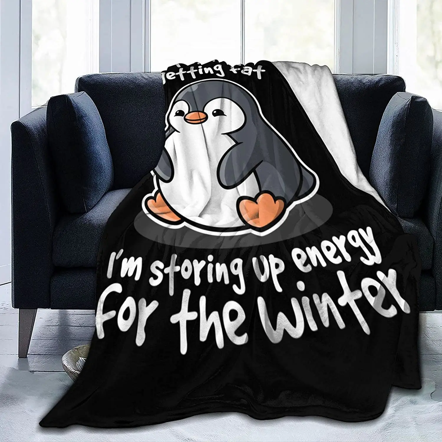 

Одеяло Фланелевое в виде пингвина, удобное мягкое плюшевое покрывало для кровати, дивана, гостиной, для детей и взрослых