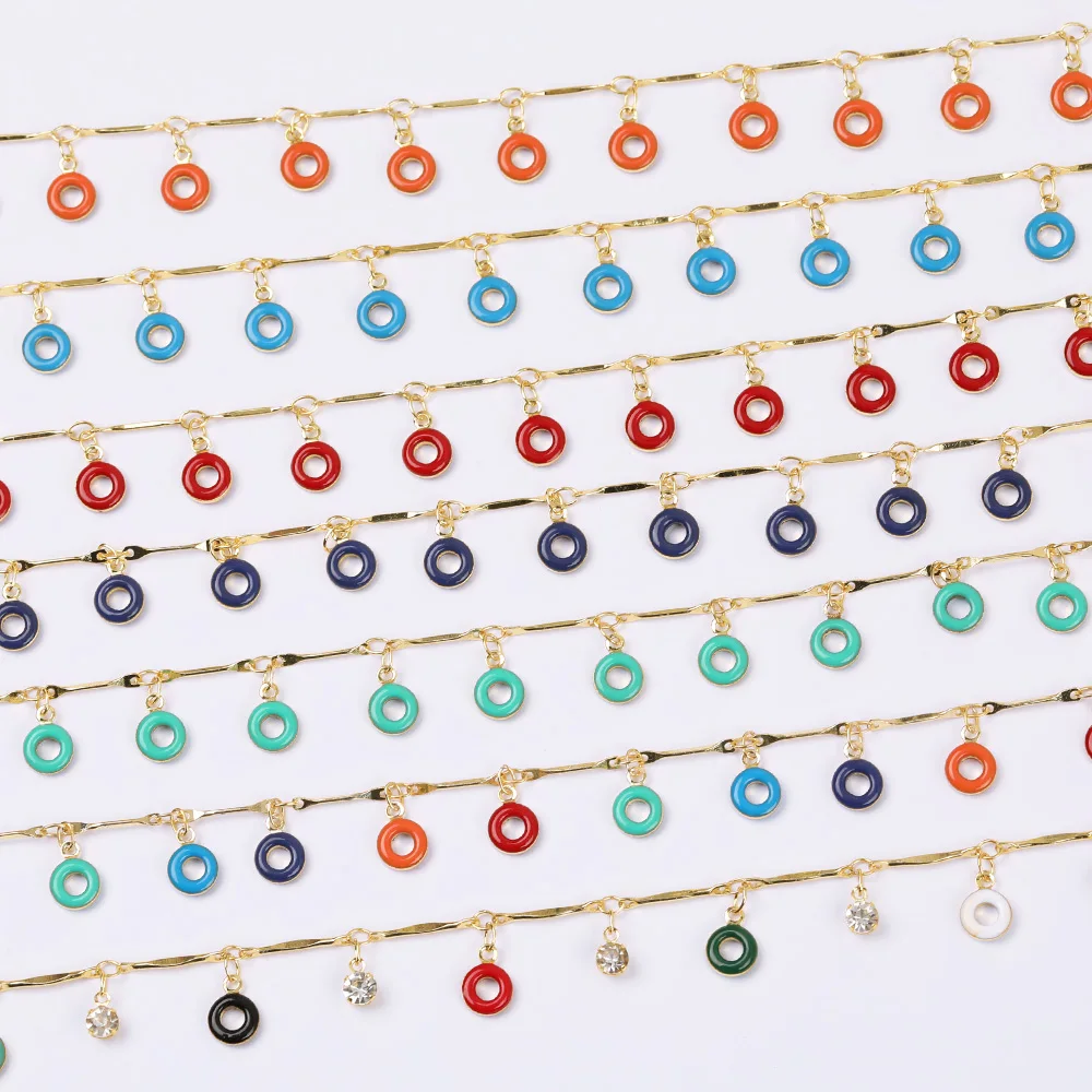 

WHSOK 1M/Lot Necklace Accessories/Copper Chain/Round Shapes/Hand Made/Oil Drop/DIY Bracelets Making/Jewelry Findings Components