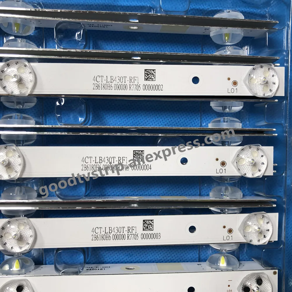 3 шт./лот для 43L1600C 2600C 43L26CMC L43E9600 JL.D43081330 140FS M E469119 8 лампы 755 мм|Светодиодные панели| |