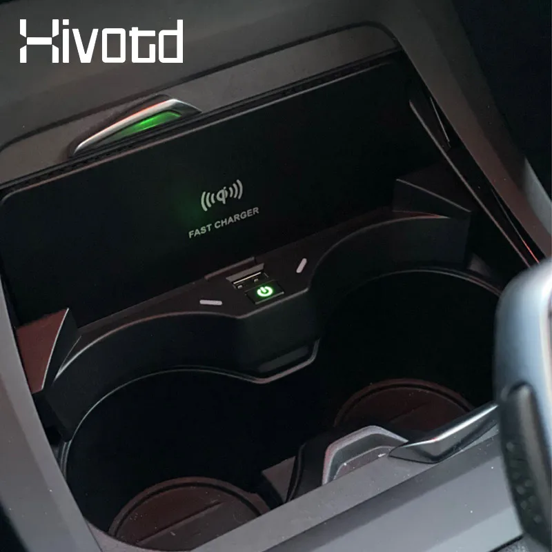 

Hivotd Wireless Charger QI 15W Fast Phone Charging Plate Holder Interior Accessories Car Refit Parts For BMW X2 F39 2018-2021