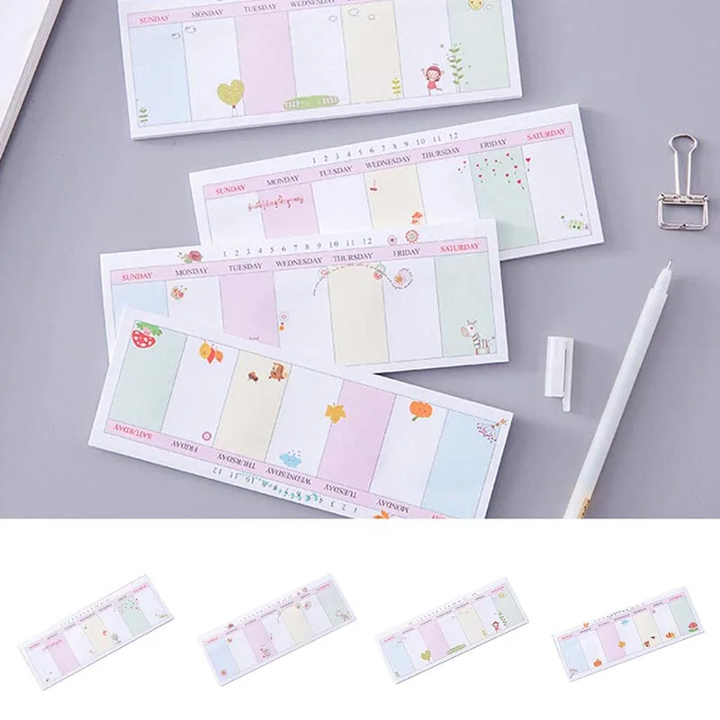 

Weekly/Daily Planner Sticker Sticky Notes Memo Pad Schedule Check List