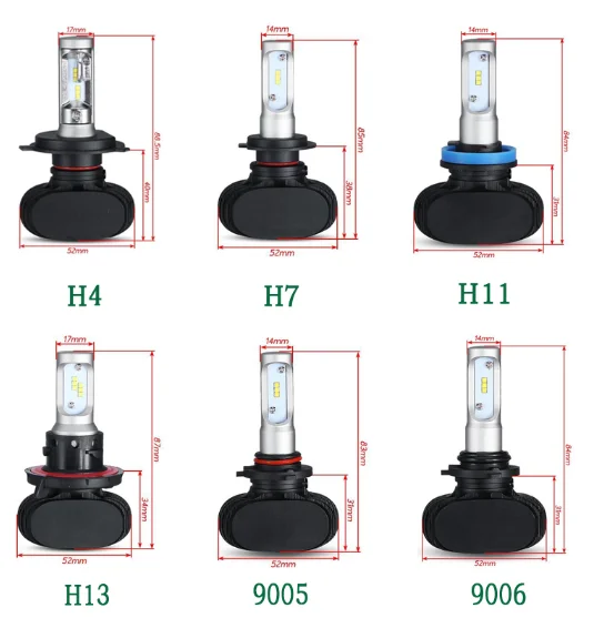 H7 LED H4 Автомобильные фары 9005 9006 H3 H13 H8 880 H27 9004 9007 H11 Светодиодный H1 S1 50W 8000LM 6500K