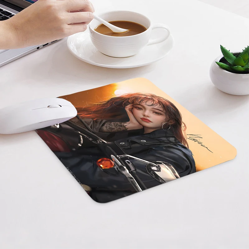 

MRGLZY Female Student Male Trumpet Home Cure Mouse Pad Office Game Custom Computer Desk Mat Cute Creative kawaii mousepad