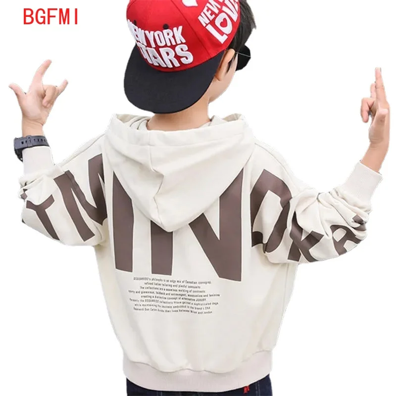 

Youth Unisex Spring New Boys Pullover Hooded Sweater Korean Loose Teenager Girls Coat Jacket Spring Autumn Cotton Long-sleeved