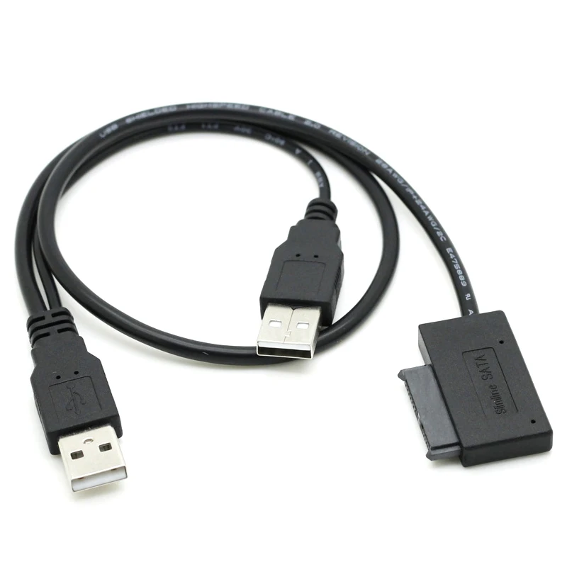 USB 2 0 до 7 + 6P 13Pin тонкий SATA кабель внешняя мощность для ноутбука CD ROM DVD нечетный HDD