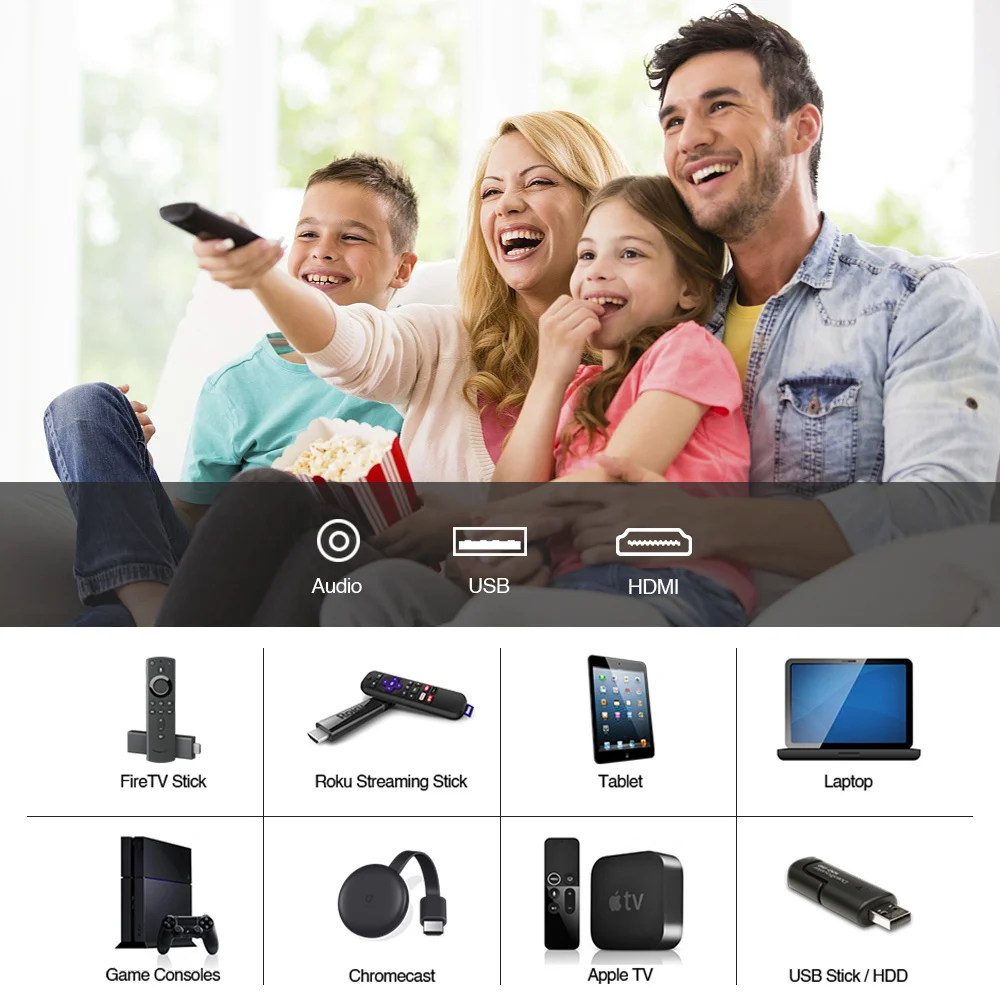 3D портативный мини проектор Beamer Домашний кинотеатр видео аккумуляторная батарея