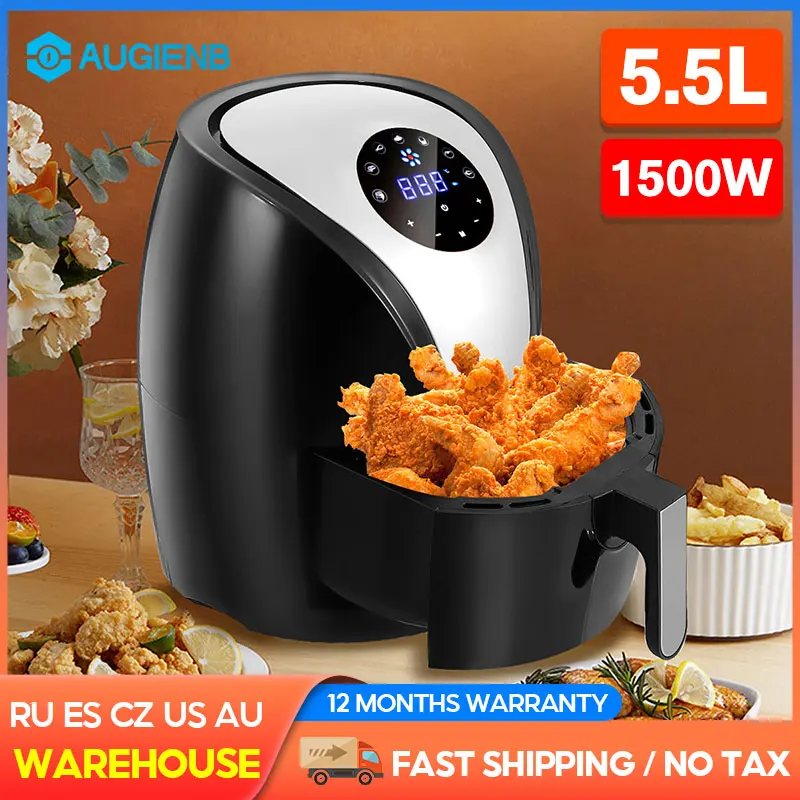 

Многофункциональная фритюрница AUGINEB, 1500 Вт, таймер без масла, функция защиты от перегрева, автоматический рабочий стол, л, Rock Solid Classic
