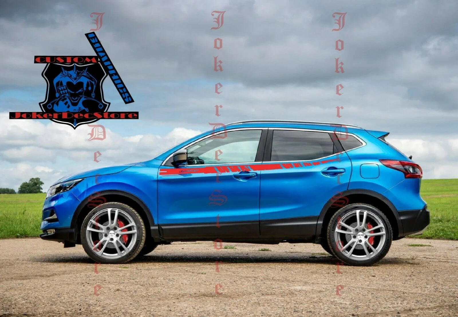 

Для x2 Nissan Qashqai X-Trail космического аппарата изгой, Графический наклейка Стикеры гоночный набор полосок