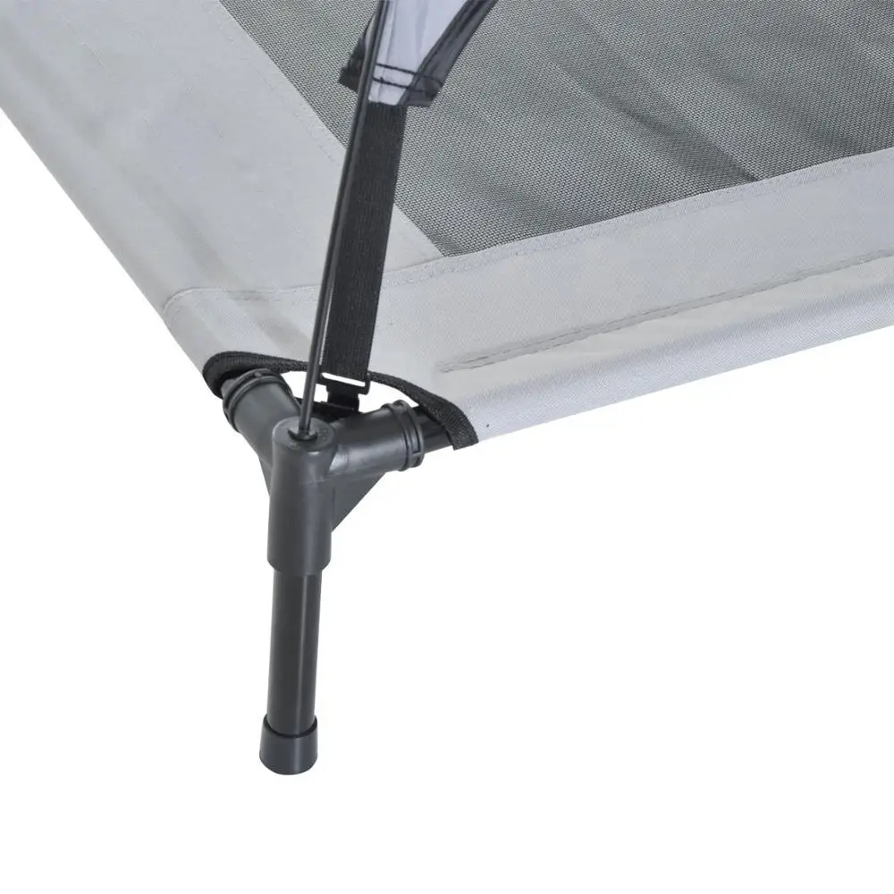 

USA Warehouse30" Elevated Cooling Dog Bed Cot w/ Canopy Shade - Gray