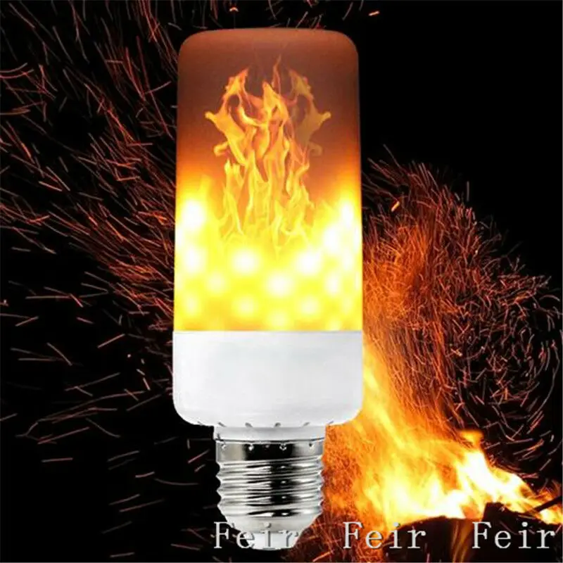 

LED Flame Effect Fire Light Bulb E27 Flickering Flame Lamp Simulated Decorative