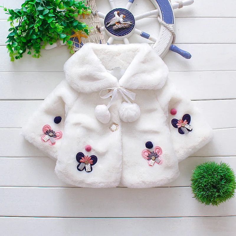 Мягкое пальто для маленьких девочек новинка Осень-зима детская теплая верхняя