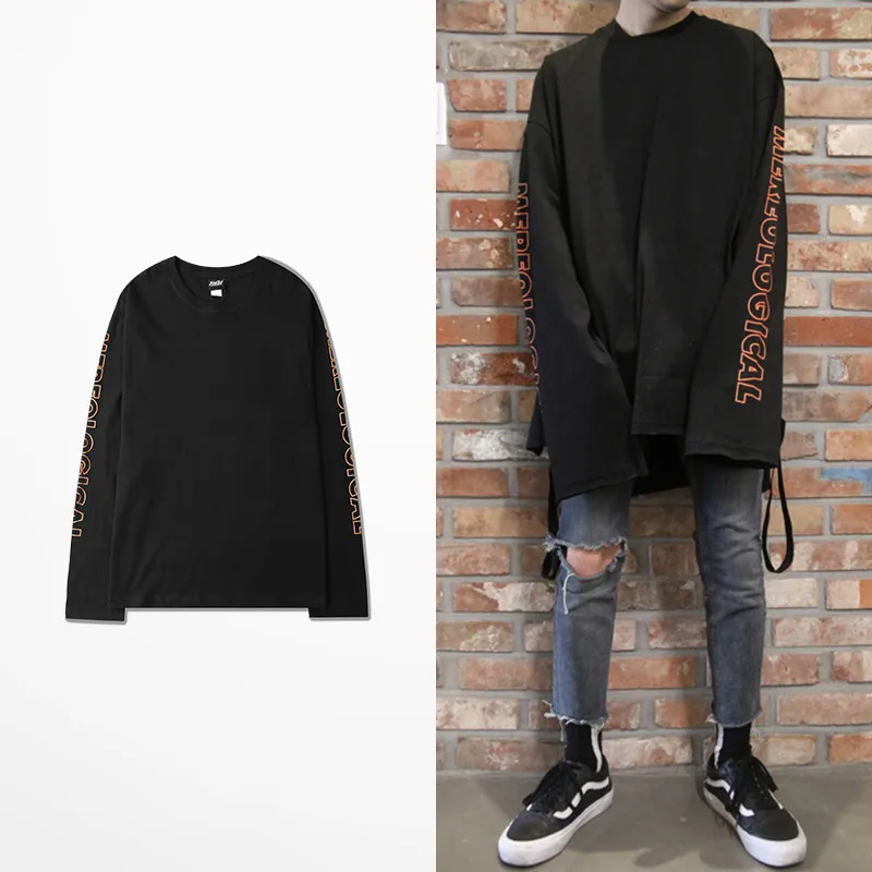 Kanye West в готическом стиле футболка с принтом буквами для Для мужчин хип хоп 100%