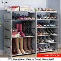 simple shoe rack diy removable boots sneakers shelf saving space hallway shoe organizer stand holder dustproof shoe cabinet