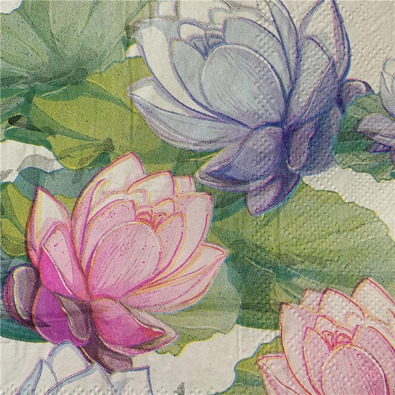 Рождественские винтажные салфетки бумага элегантная ткань цветок птица Бабочка