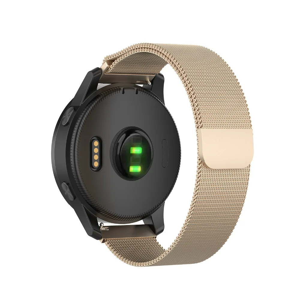 18 мм 20 мм 22 мм Миланский ремешок для часов Garmin Vivoactive 3 4 смарт-ремешок Ремешок для браслетов для Garmin Vivoactive 4S из нержавеющей стали