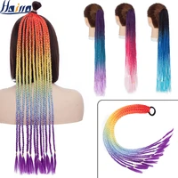 hairro 1pcs new simple synthetic kid elastic hair band rubber hair accessories girls twist braid rope headdress child women gift