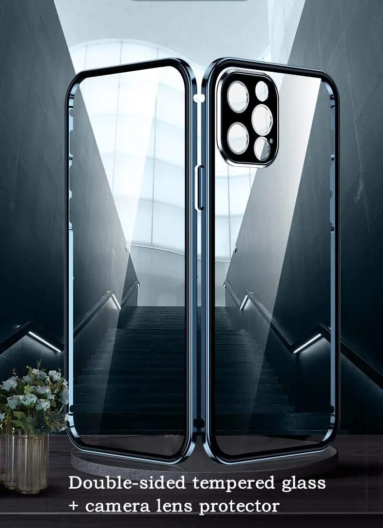 Магнитное поглощение для iPhone 12 Pro Max чехол с защитой объектива камеры