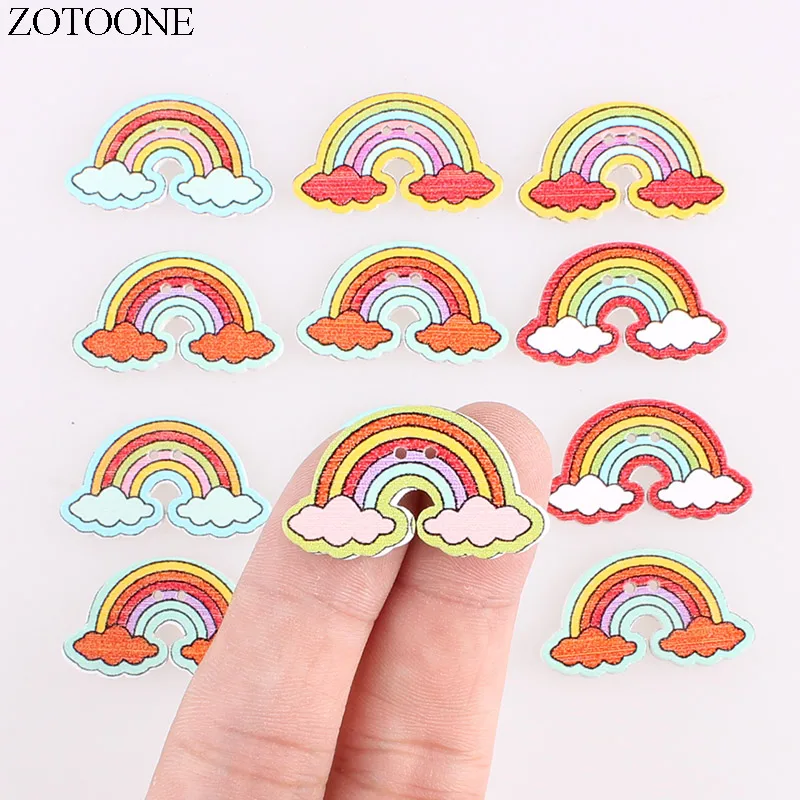 Деревянные разноцветные пуговицы ZOTOONE ручной работы аксессуары для скрапбукинга