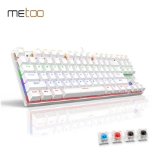 Metoo Edition87 Gaming Mechanical Keyboard Wired USB Anti-ghosting For professional players LED Back light Red blue Switches